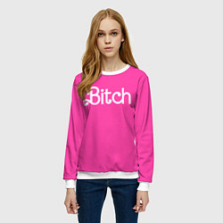 Свитшот женский Bitch Barbie, цвет: 3D-белый — фото 2