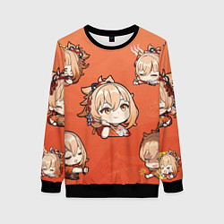 Свитшот женский Chibi Yoimiya Genshin Impact, цвет: 3D-черный