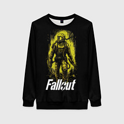 Свитшот женский Fallout green style, цвет: 3D-черный