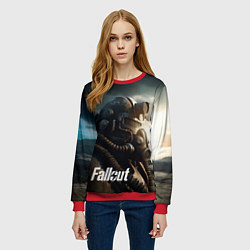 Свитшот женский Fallout man game, цвет: 3D-красный — фото 2