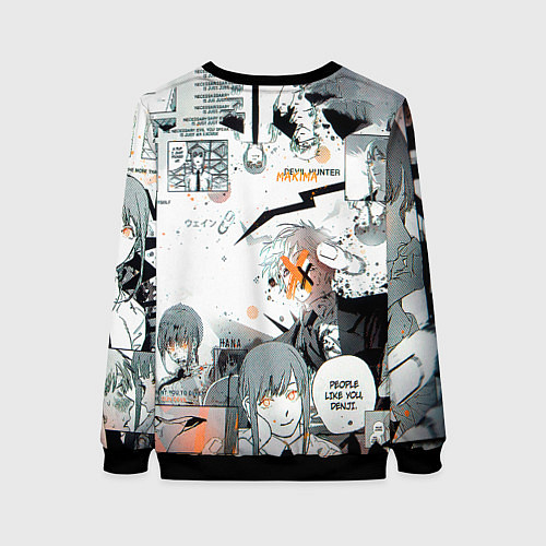 Женский свитшот Макима Дэндзи человек-бензопила / 3D-Черный – фото 2