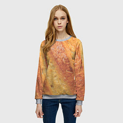 Свитшот женский Корочка батона, цвет: 3D-меланж — фото 2