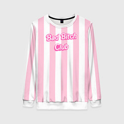 Свитшот женский Bad Bitch Club - barbie style, цвет: 3D-белый