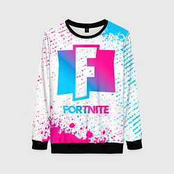 Свитшот женский Fortnite neon gradient style, цвет: 3D-черный