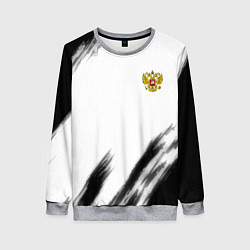 Женский свитшот Russia sport черно белый