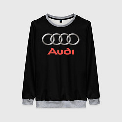 Свитшот женский Audi sport на чёрном, цвет: 3D-меланж