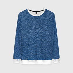 Женский свитшот Текстура синей кожи