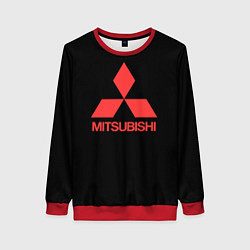Свитшот женский Mitsubishi sportcar, цвет: 3D-красный