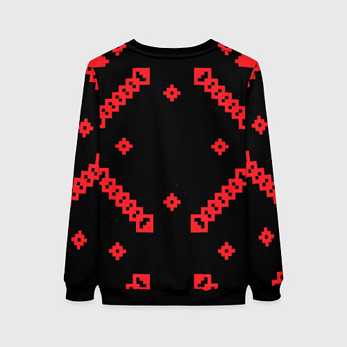 Женский свитшот Национальный - черный 2 / 3D-Черный – фото 2
