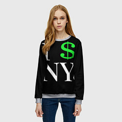 Свитшот женский I steal NY - Payday 3, цвет: 3D-меланж — фото 2