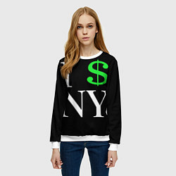 Свитшот женский I steal NY - Payday 3, цвет: 3D-белый — фото 2