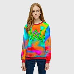 Свитшот женский Alan walker toxic music, цвет: 3D-красный — фото 2