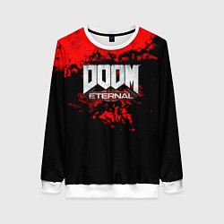 Свитшот женский Doom blood game, цвет: 3D-белый