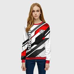 Свитшот женский Honda - red and white, цвет: 3D-красный — фото 2