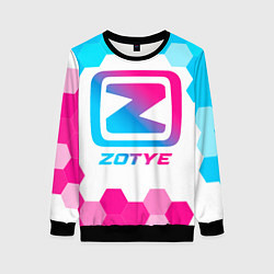 Свитшот женский Zotye neon gradient style, цвет: 3D-черный