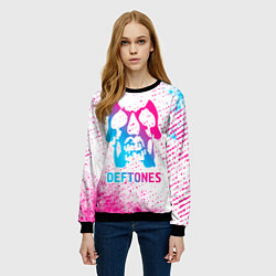 Свитшот женский Deftones neon gradient style, цвет: 3D-черный — фото 2