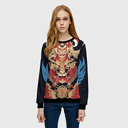 Свитшот женский Татуировка дух дракона, цвет: 3D-черный — фото 2