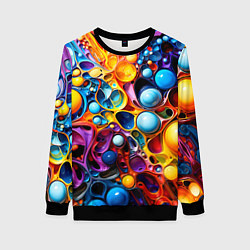 Свитшот женский Космическая фантазия, цвет: 3D-черный