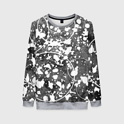 Свитшот женский Абстракция - круги на сером, цвет: 3D-меланж