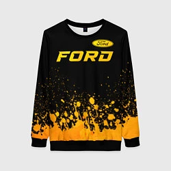 Свитшот женский Ford - gold gradient посередине, цвет: 3D-черный