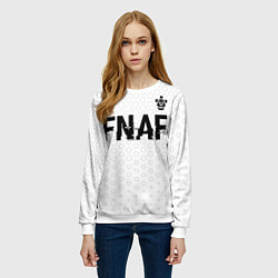Свитшот женский FNAF glitch на светлом фоне посередине, цвет: 3D-белый — фото 2
