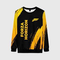 Свитшот женский Forza Horizon - gold gradient вертикально, цвет: 3D-черный