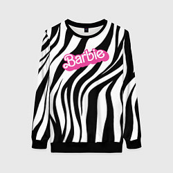 Женский свитшот Ретро Барби - паттерн полосок зебры