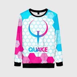 Свитшот женский Quake neon gradient style, цвет: 3D-черный
