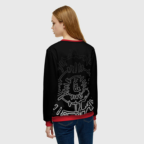 Женский свитшот Shadowheart - серебрянные волосы Baldur’s Gate / 3D-Красный – фото 4