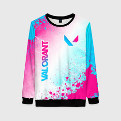 Женский свитшот Valorant neon gradient style вертикально