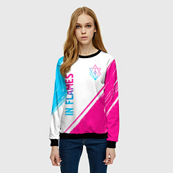 Свитшот женский In Flames neon gradient style вертикально, цвет: 3D-черный — фото 2