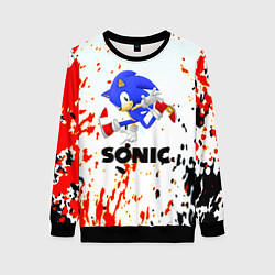 Свитшот женский Sonic краски абстрактные, цвет: 3D-черный
