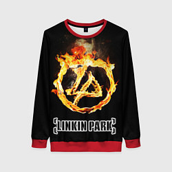 Свитшот женский Linkin Park - fire logo, цвет: 3D-красный