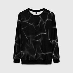 Свитшот женский Узор дыма, цвет: 3D-черный