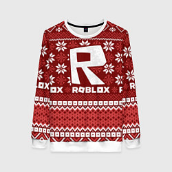 Свитшот женский Roblox christmas sweater, цвет: 3D-белый