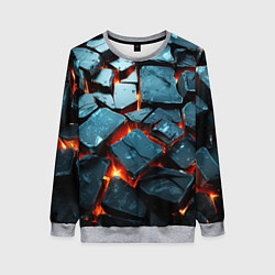 Женский свитшот Камни в лаве