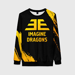 Свитшот женский Imagine Dragons - gold gradient, цвет: 3D-черный