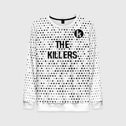 Свитшот женский The Killers glitch на светлом фоне посередине, цвет: 3D-белый