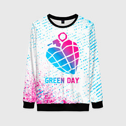 Свитшот женский Green Day neon gradient style, цвет: 3D-черный