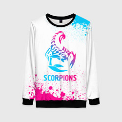 Свитшот женский Scorpions neon gradient style, цвет: 3D-черный