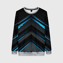 Свитшот женский Абстрактная вселенная синего, цвет: 3D-меланж