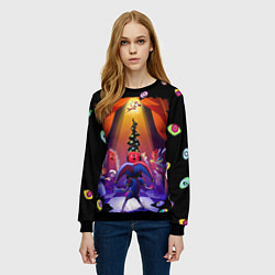 Свитшот женский Pomni looking for exit the Amazing Digital Circus, цвет: 3D-черный — фото 2