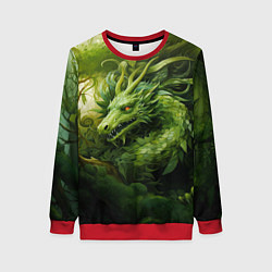 Женский свитшот Зеленый травяной дракон