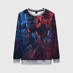 Свитшот женский Удивительный цифровой цирк, цвет: 3D-меланж