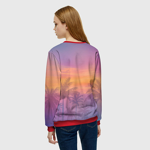 Женский свитшот GTA 6 - first art / 3D-Красный – фото 4