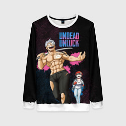 Свитшот женский Undead Unluck - Fuuko and Andy, цвет: 3D-белый