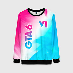 Женский свитшот GTA 6 neon gradient style вертикально