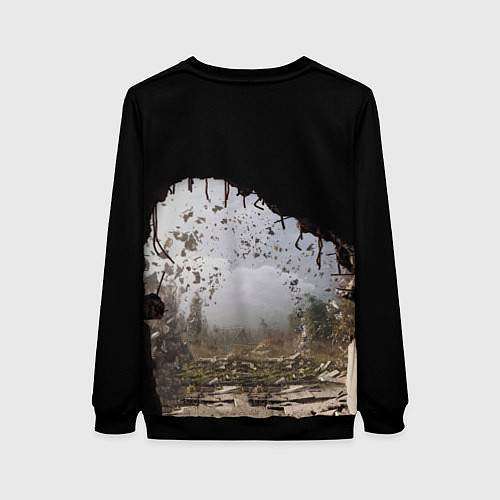 Женский свитшот STALKER 2 выход из тоннеля / 3D-Черный – фото 2
