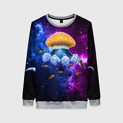 Свитшот женский Space mushroom, цвет: 3D-меланж
