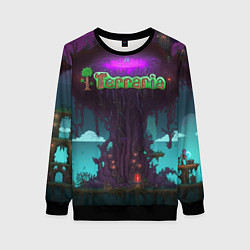Свитшот женский Terraria tree, цвет: 3D-черный